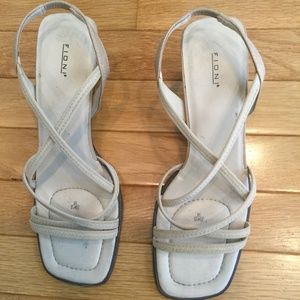 Fiona Open Toe Strappy Sling-Back Heels